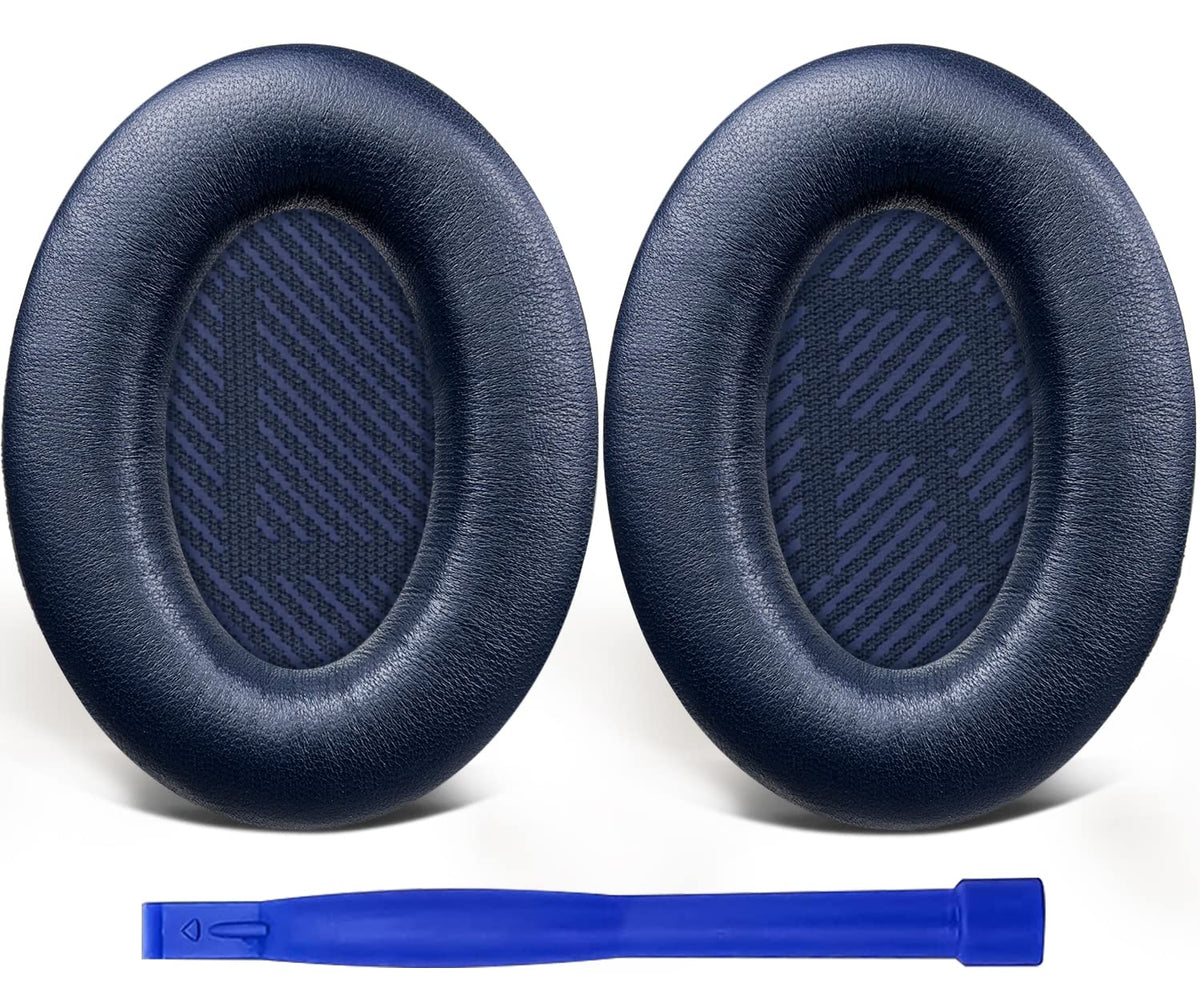 SoloWIT Lambskin ear pads for QC35 in brilliant blue offering enhanced comfort and seal