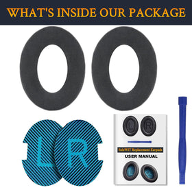SoloWIT earpads on headphones worn by user in home office providing breathable comfort