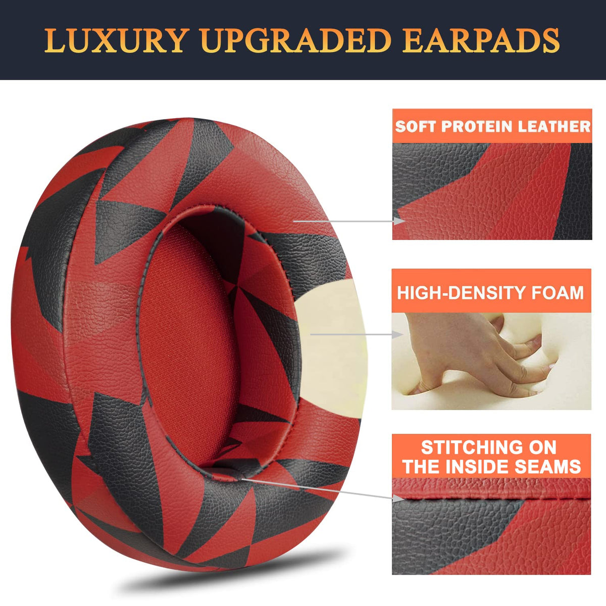 Premium stitching on SoloWIT ear pads ensures durable, long-lasting use.