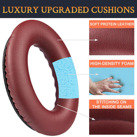 Foam detail highlights high-density padding for comfort.