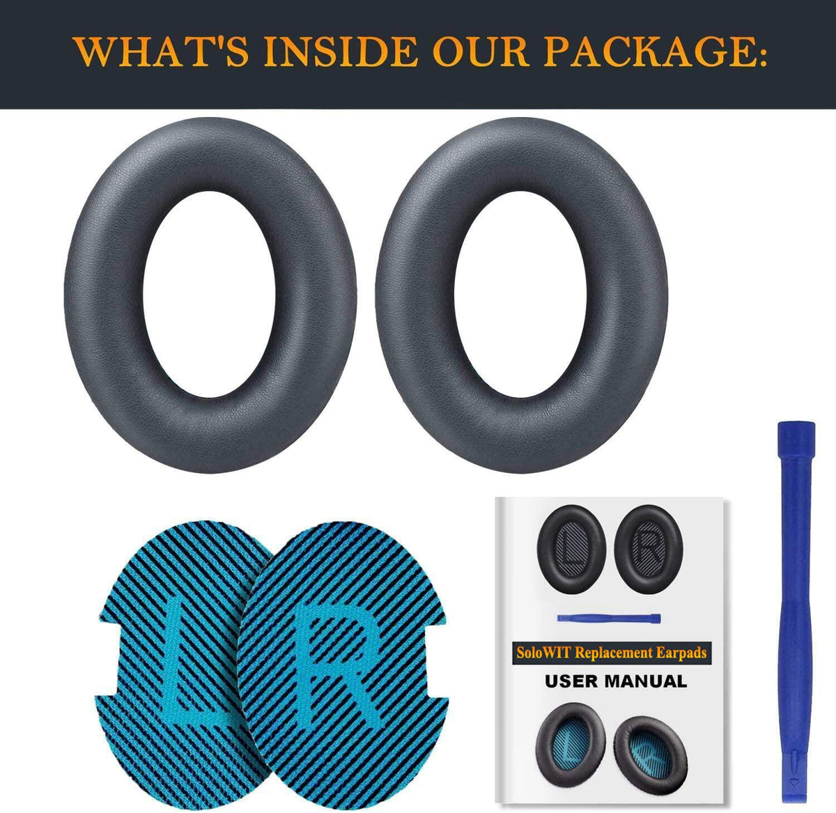 SoloWIT SoundTrue Around-Ear earpads close-up reveals plush foam and leather.