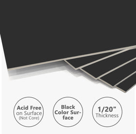 Somime 4-ply thick backing board; sturdy support for art and photos.