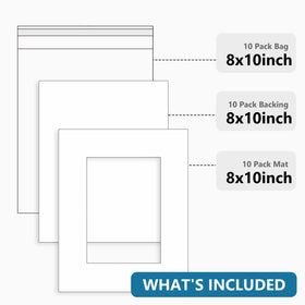 Somime 4-ply white core mat with bevel opening for durable presentation.