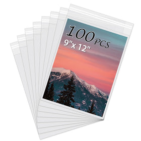 Somime acid-free 9x12 crystal-clear bag protects art prints while remaining easy to view
