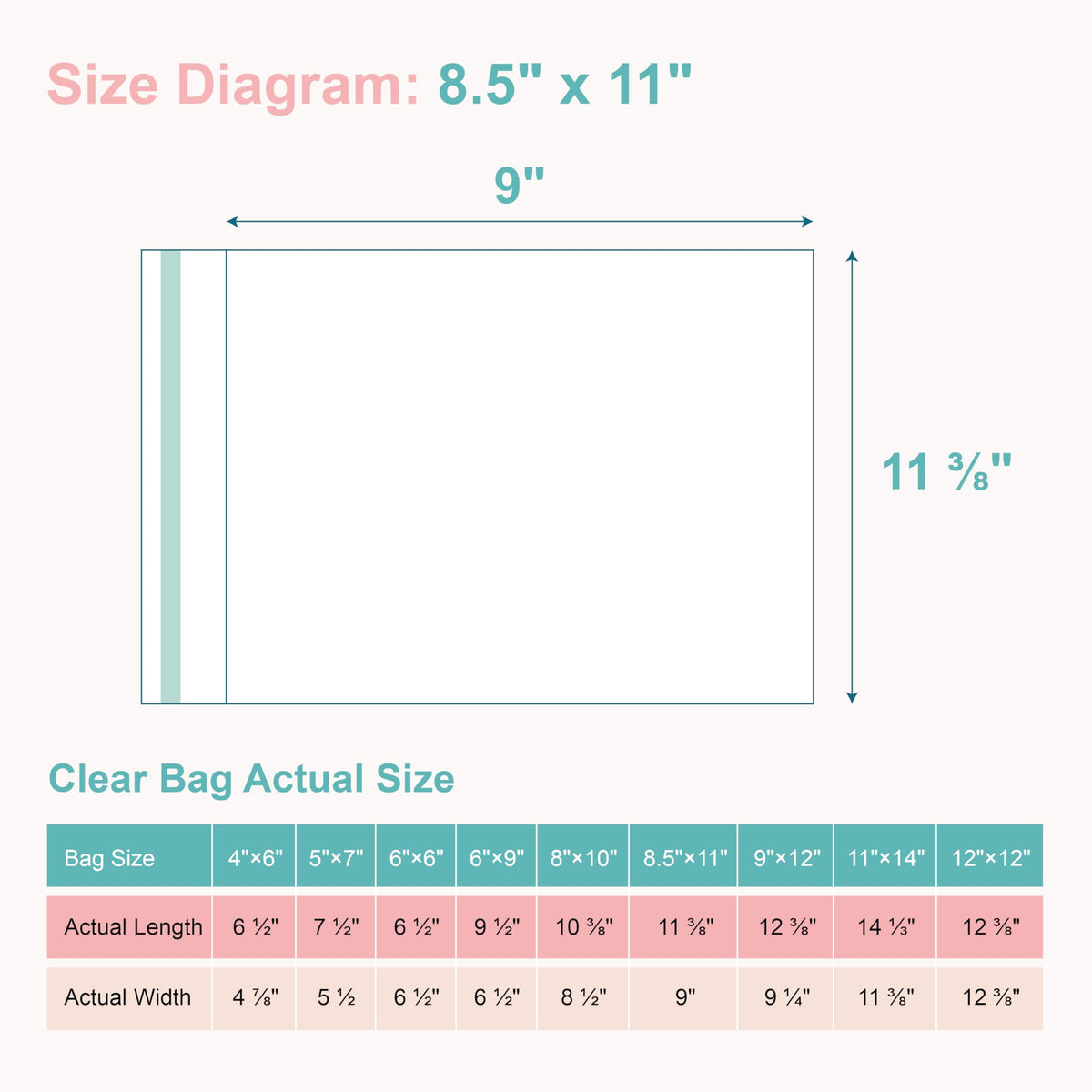 Somime crystal-clear bags showcase photos with sharp detail and easy viewing.