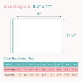 Somime crystal-clear bags showcase photos with sharp detail and easy viewing.