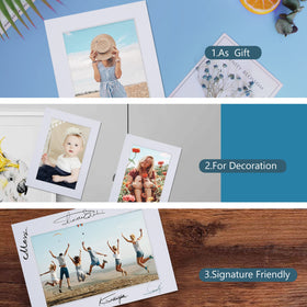 Bevel-cut opening on Somime mat designed for 5x7 prints and photos.
