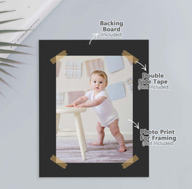 Somime backers for photos and prints; ideal for display and storage projects.