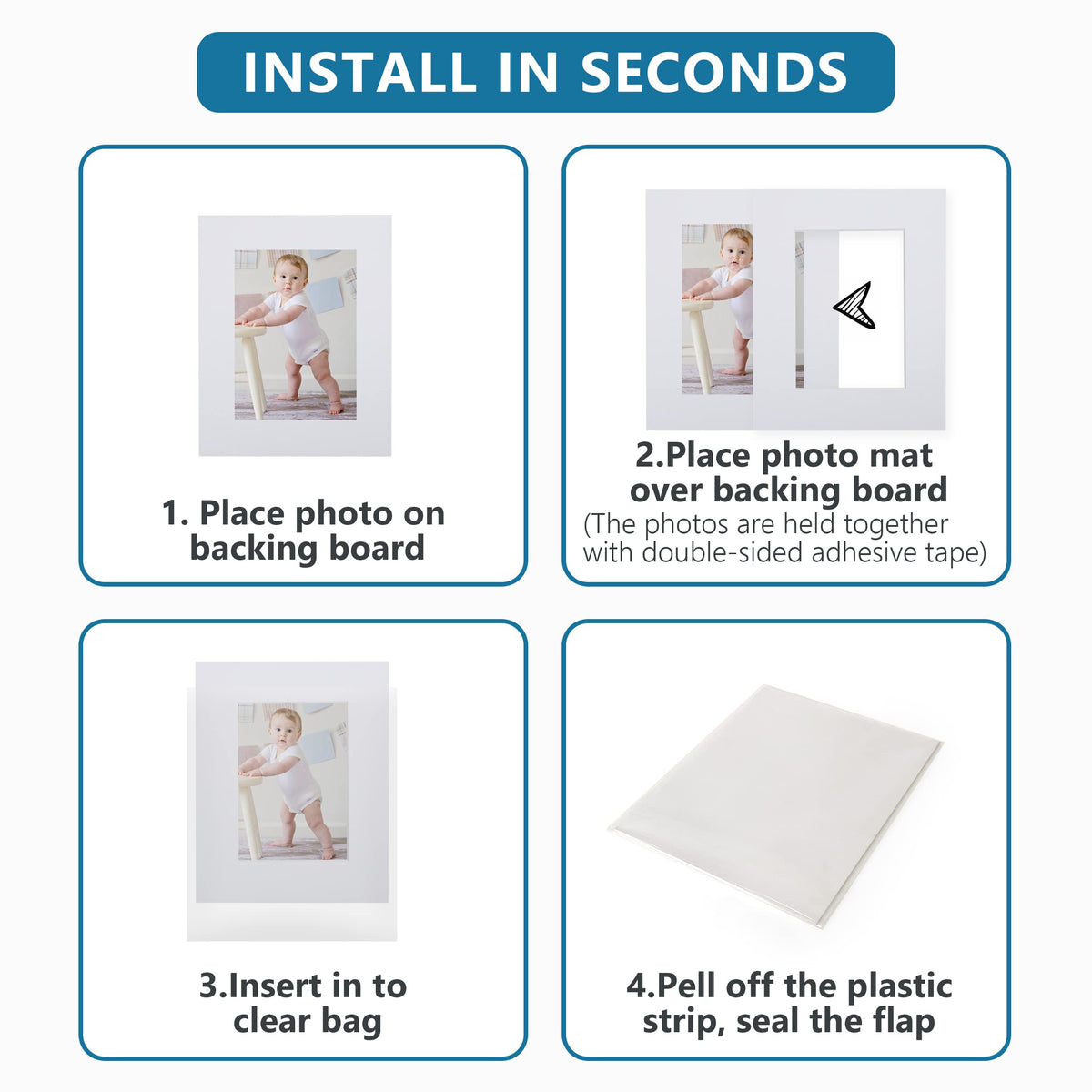 White-core mats suitable for art and photos by Somime.