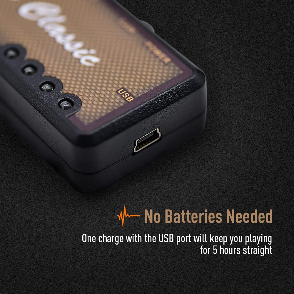 SONICAKE USB charging cable included for longer play
