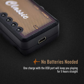 SONICAKE USB charging cable included for longer play