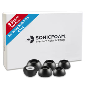 SONICFOAM front packaging showing black 6-pack tips and branding for improved comfort