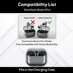 SONICFOAM three tips size comparison S M L displayed to choose correct earbud fit