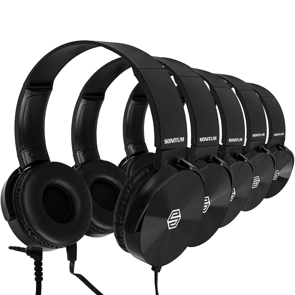 Sonitum classroom headphones front view showcasing HQ sound for active classroom listening.