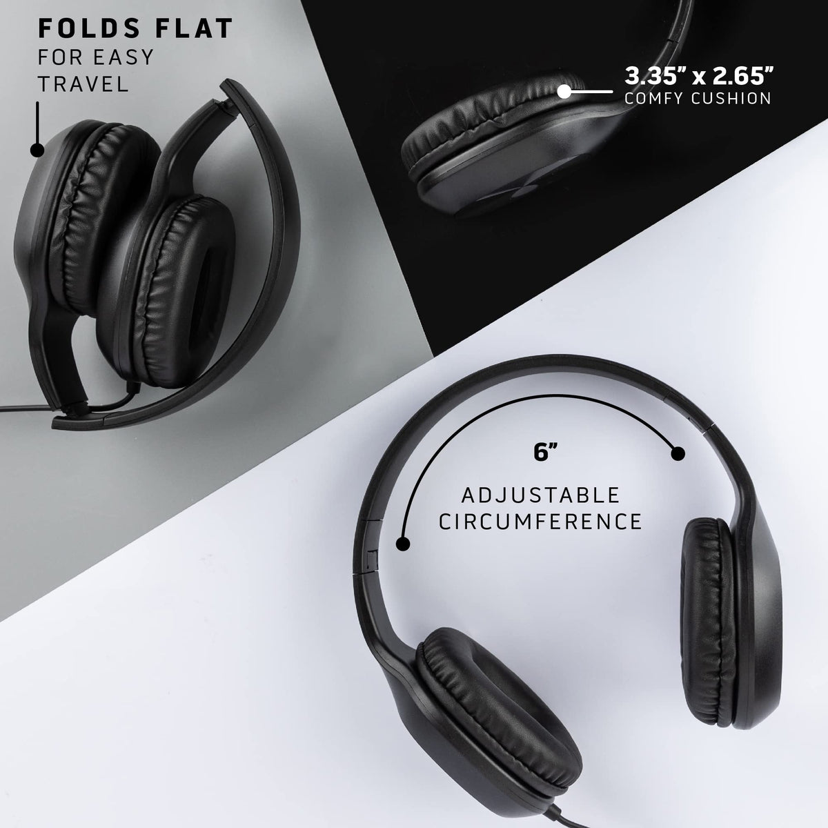 Sonitum headphones with nesting design for compact storage and quick classroom deployment.