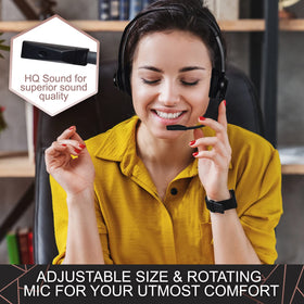 Sonitum 3.5mm plug enables plug-and-play use with PC, laptop, and mobile devices.
