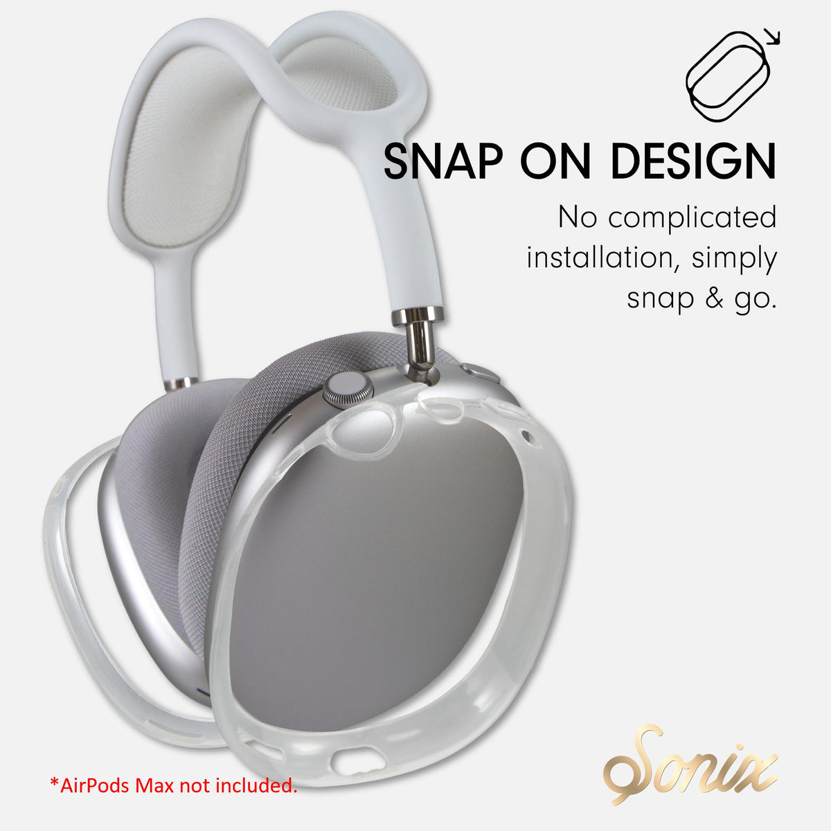 Sonix AirPods Max case attaches easily for quick setup
