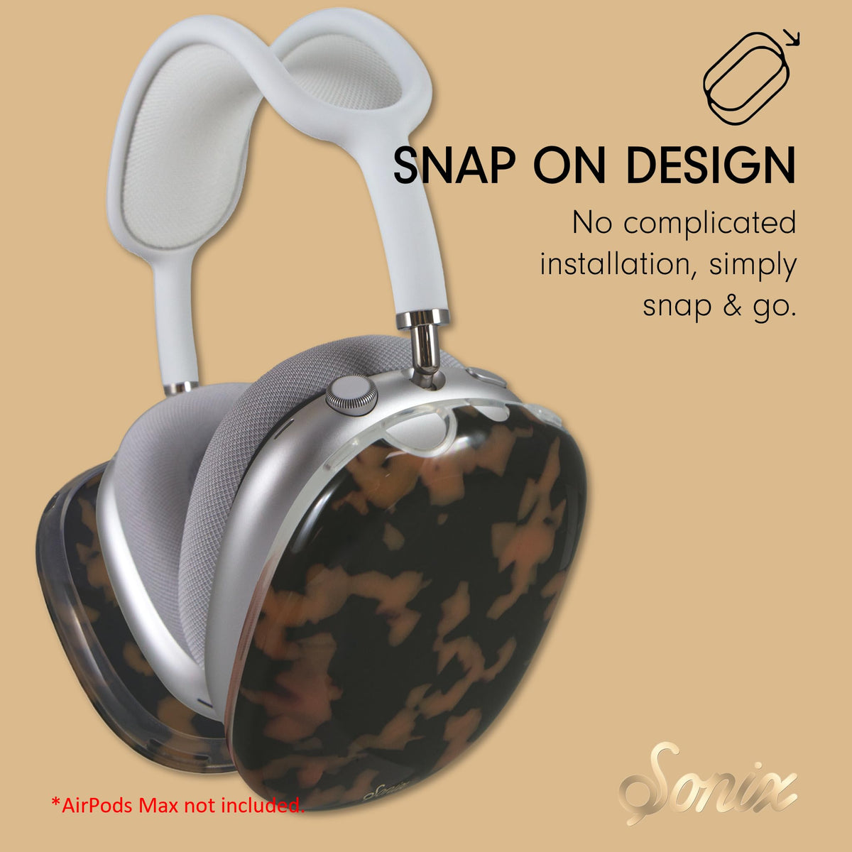 Sonix AirPods Max case easy to attach with precise cutouts.