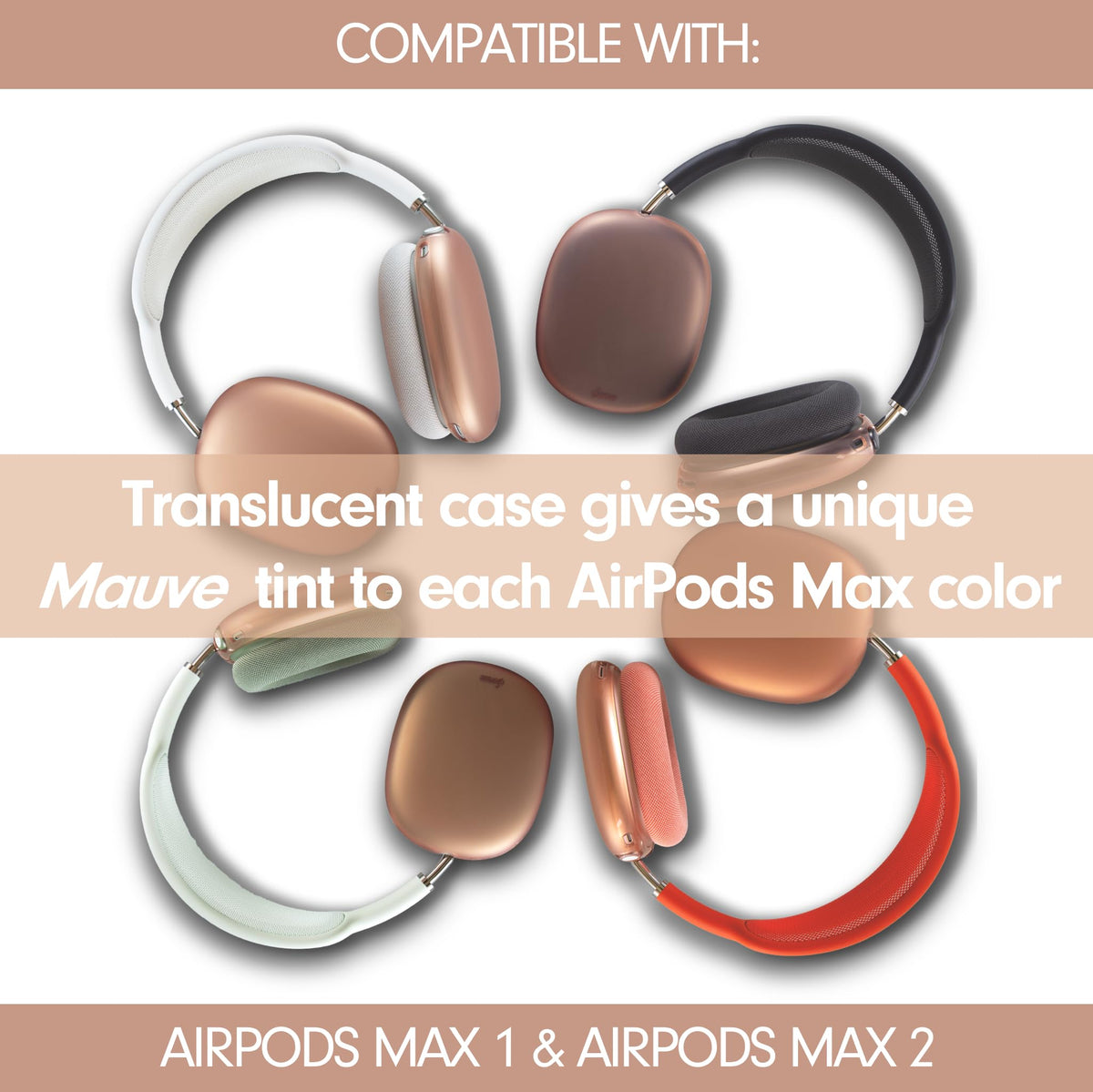 Sonix AirPods Max case side view showing slim profile and grip