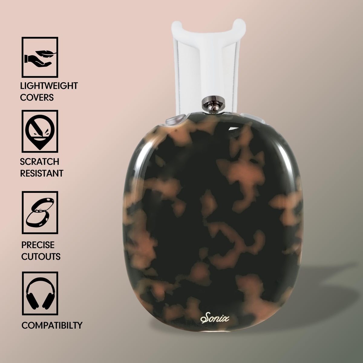 Sonix AirPods Max case scratch-resistant surface guards against scratches.