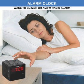 Sonnet alarm clock AM/FM radio for customizable wake-up options