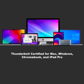 Sonnet Echo 20 works with Apple M-series Macs and Windows PCs.