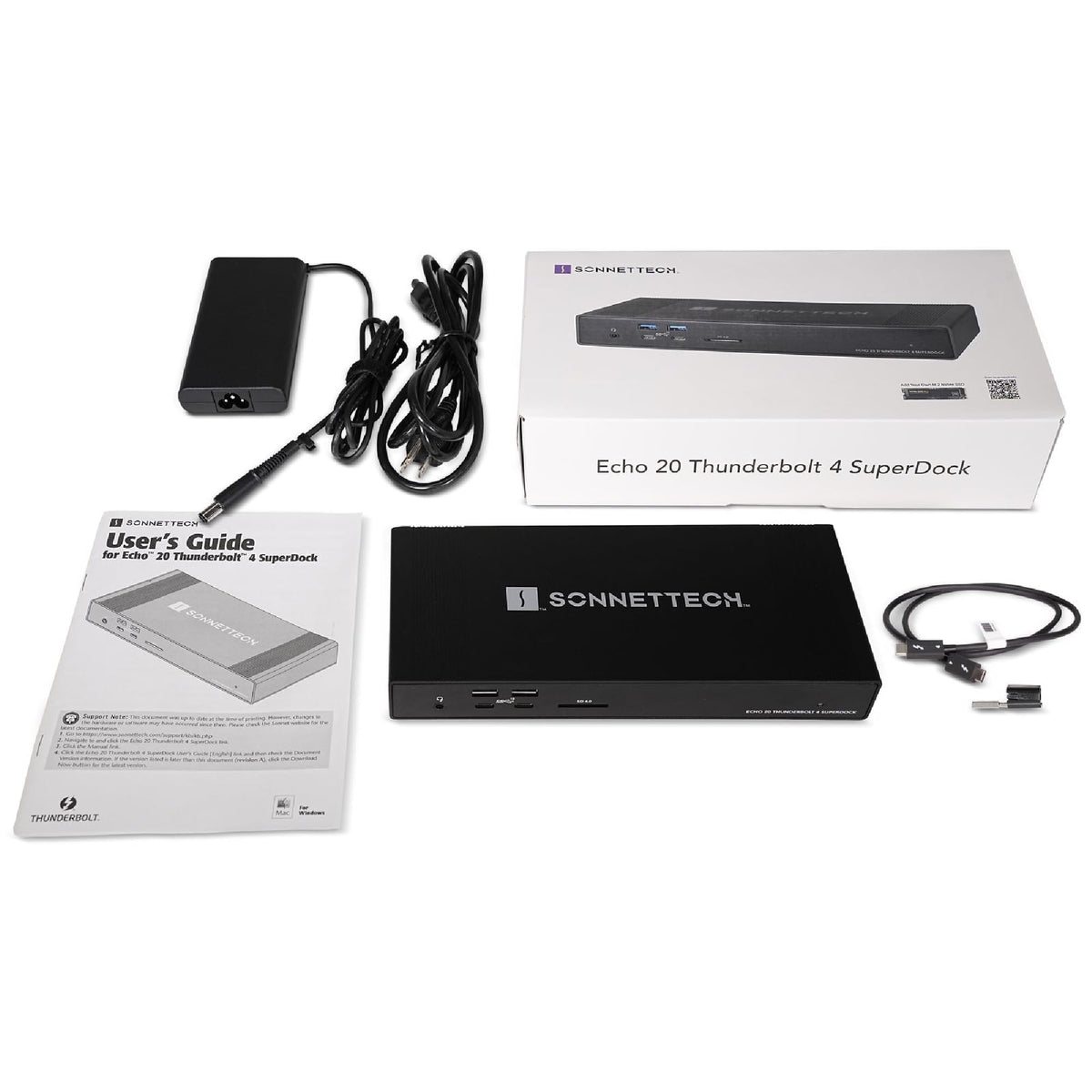 Sonnet Echo 20 SD 4.0 slot for rapid media transfer.