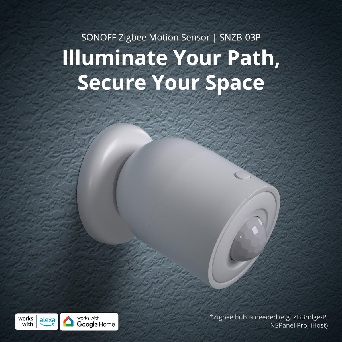SONOFF SNZB-03P motion sensor detects motion quickly to trigger automations.