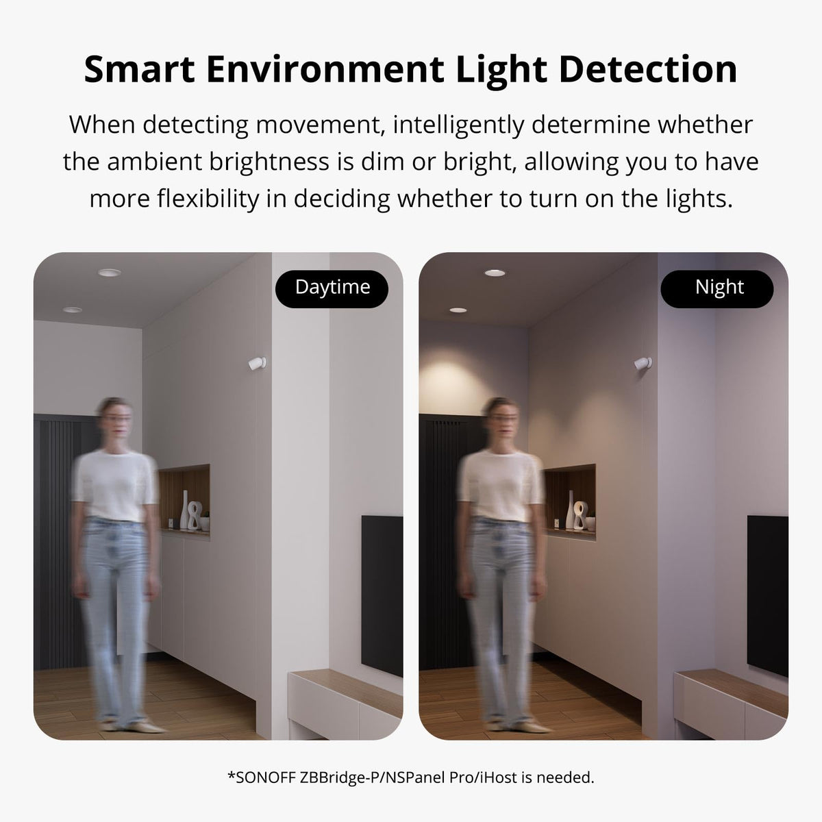 SONOFF SNZB-03P motion detection enhances home security with alerts.