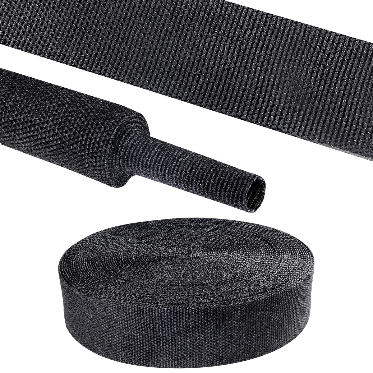 Sonoreboom 2 in 1 braided sleeve protecting cables during installation.