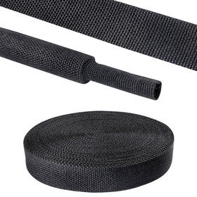 Sonoreboom 2in-1 heat shrink braided sleeving close-up shows the tight protective weave.