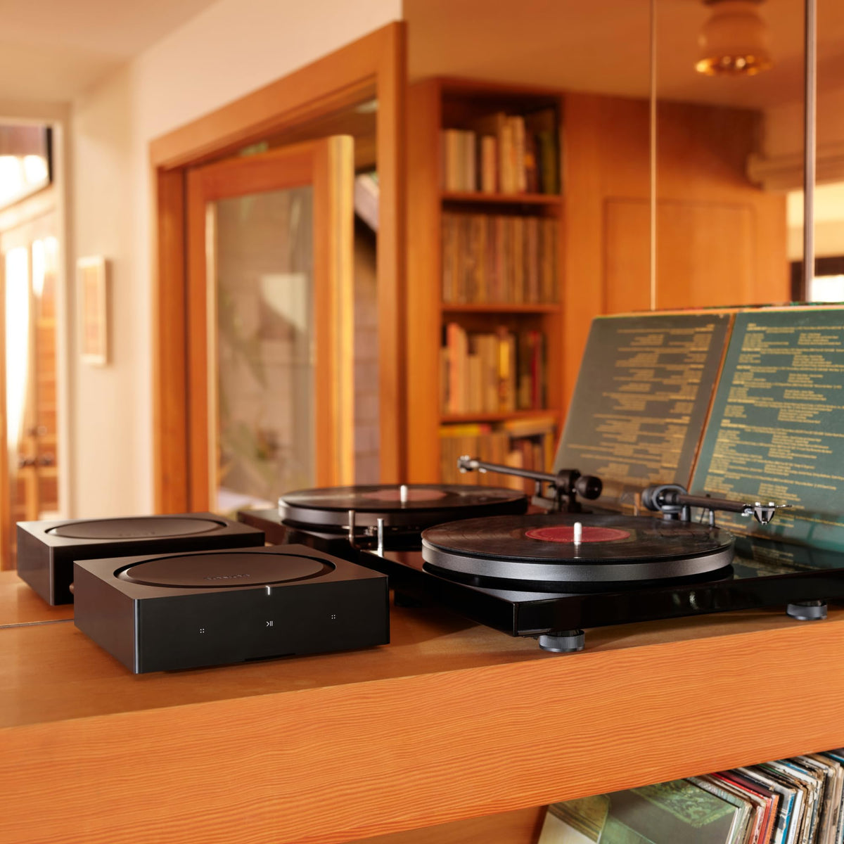 Line-in for turntable enables vinyl playback through Sonos Amp