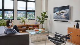 Sleek black finish of Sonos Arc Ultra matches modern living rooms.