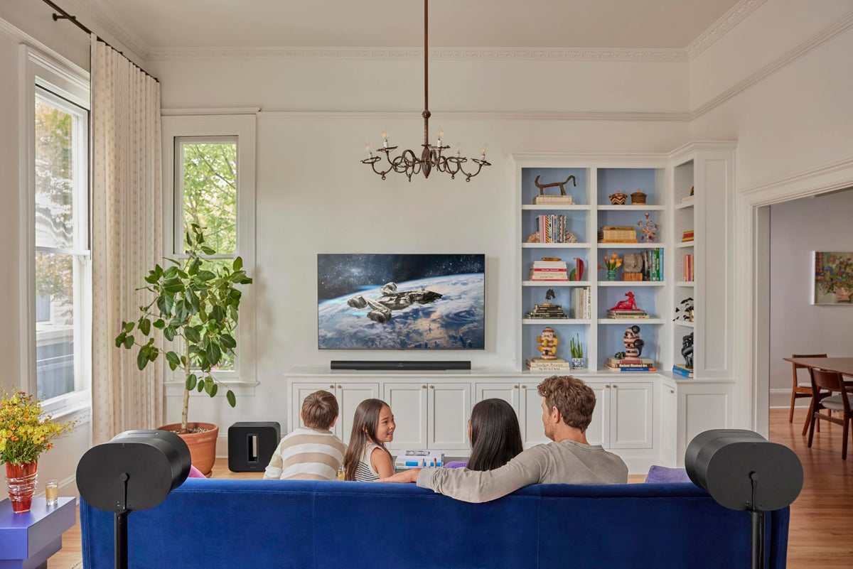 HDMI eARC port enables simple TV setup with minimal cables.
