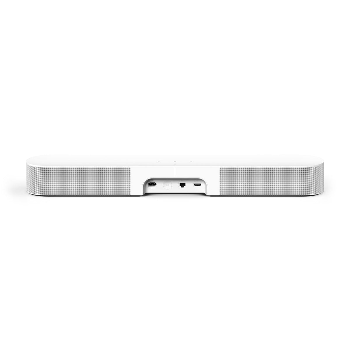 Sonos Beam Gen 2 white Dolby Atmos emblem signals immersive 3D sound.