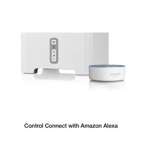 Sonos Connect shows Alexa setup allowing voice control of music.