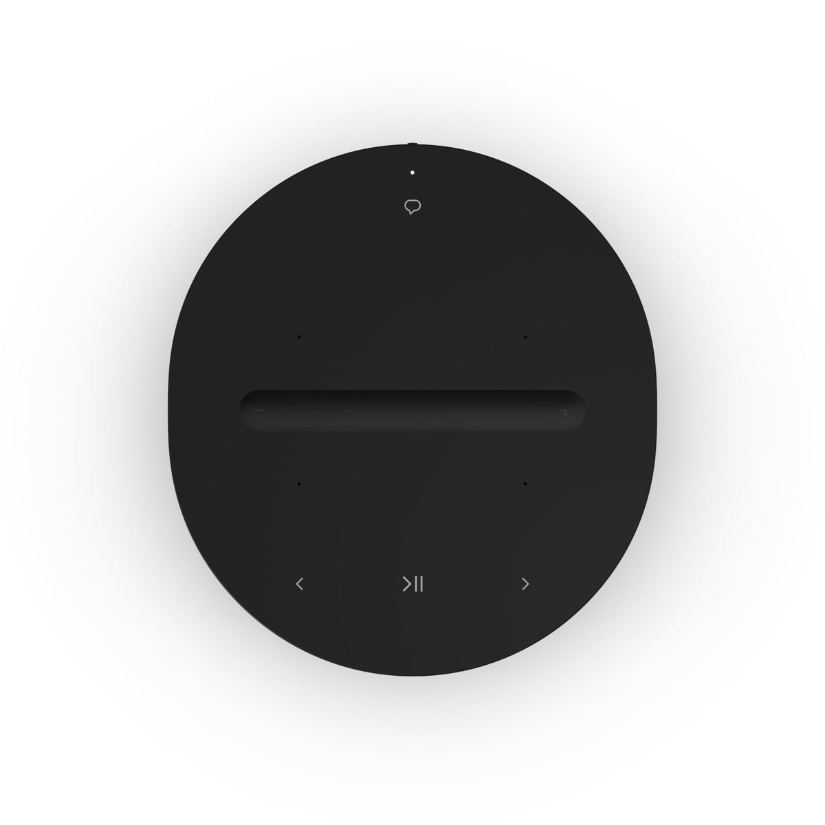 Sonos Era 100 black side profile emphasizing slim, versatile placement