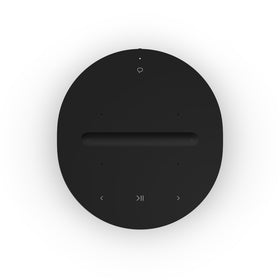 Sonos Era 100 black side profile emphasizing slim, versatile placement