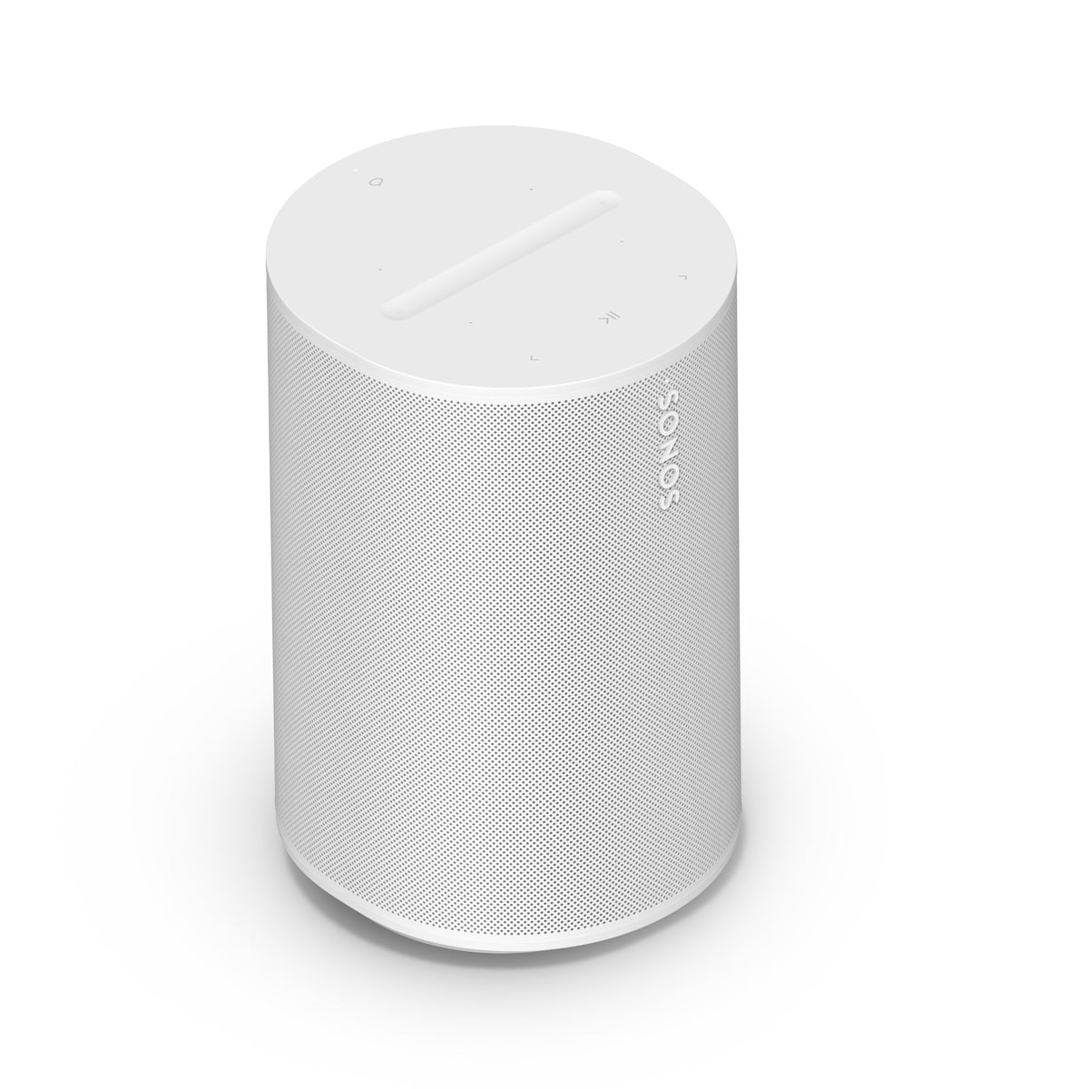 Sonos Era 100 White front view, immersive stereo sound for living room listening