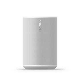 Sonos Era 100 White side view, compact size for bookshelf or desk