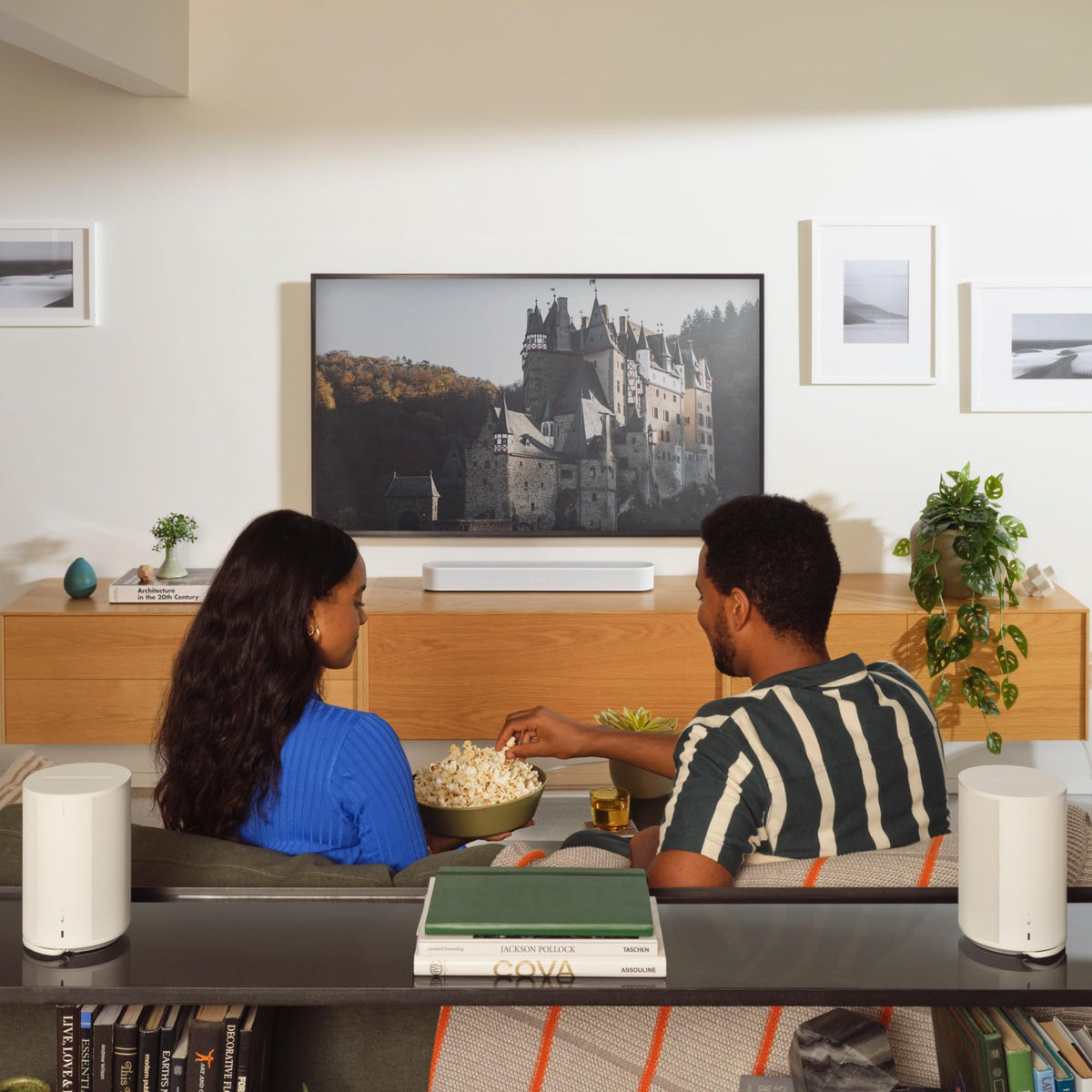 Sonos Era 100 White voice-control demo highlighting hands-free use