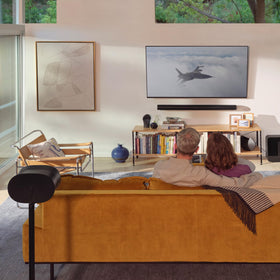Era 300 paired with Arc for enhanced home cinema ambiance.