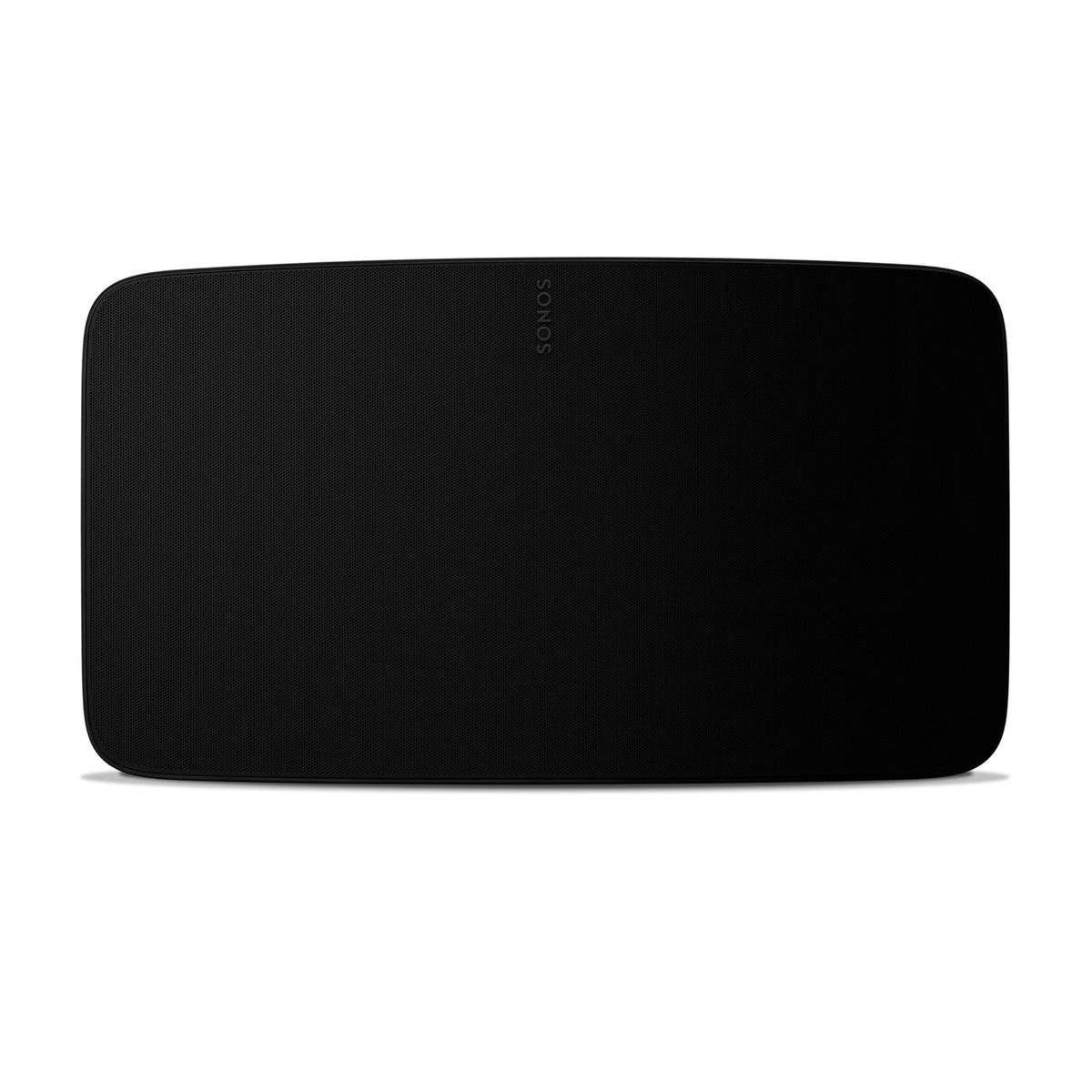 Sonos Five black side view with sleek, modern design.