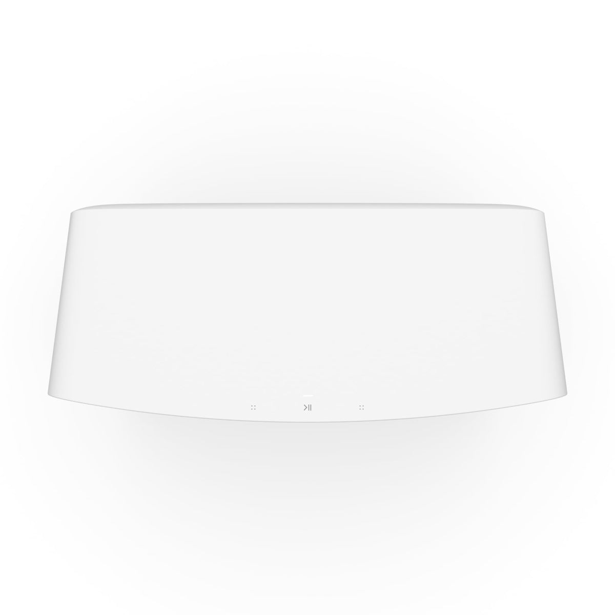 Sonos Five white top panel shows intuitive controls and ports.