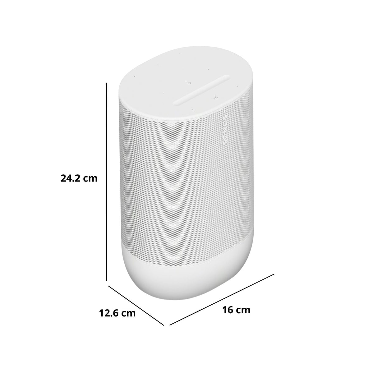 Sonos Move 2 White dual tweeter and woofer design for richer stereo sound