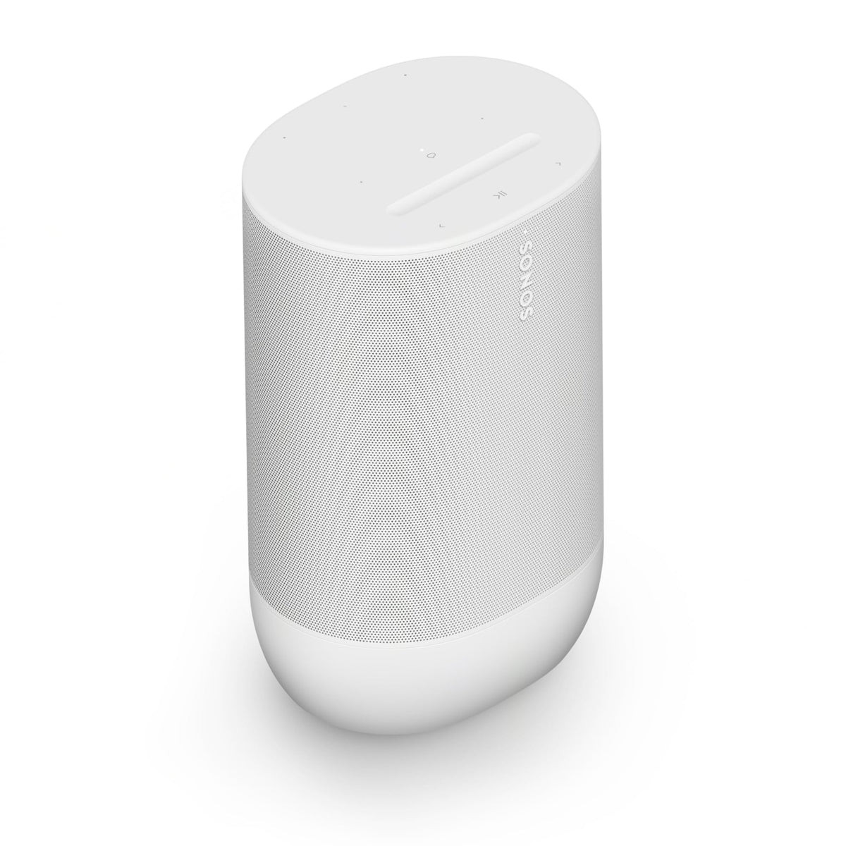 Sonos Move 2 White front view highlighting portable design for room-to-room listening