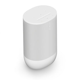 Sonos Move 2 White front view highlighting portable design for room-to-room listening