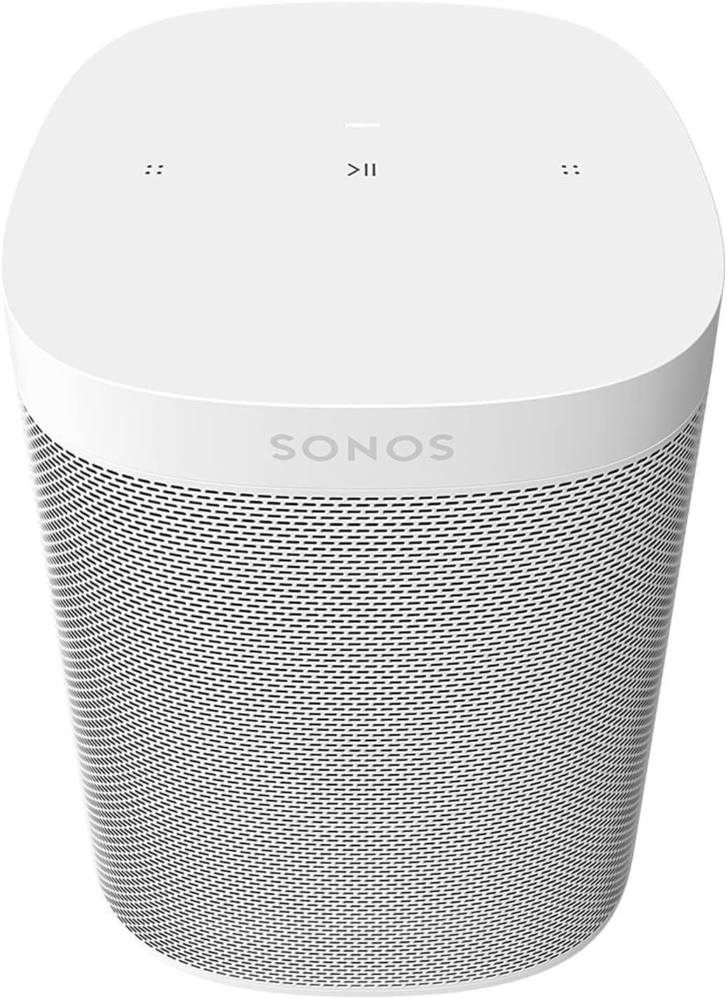 Sonos One SL front view showcasing compact design for easy placement and great sound.