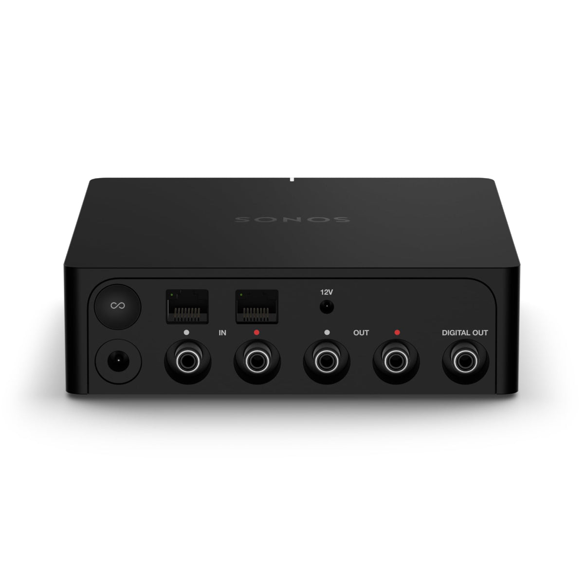 Sonos Port in-use room demonstrates multiroom streaming with compatible speakers.