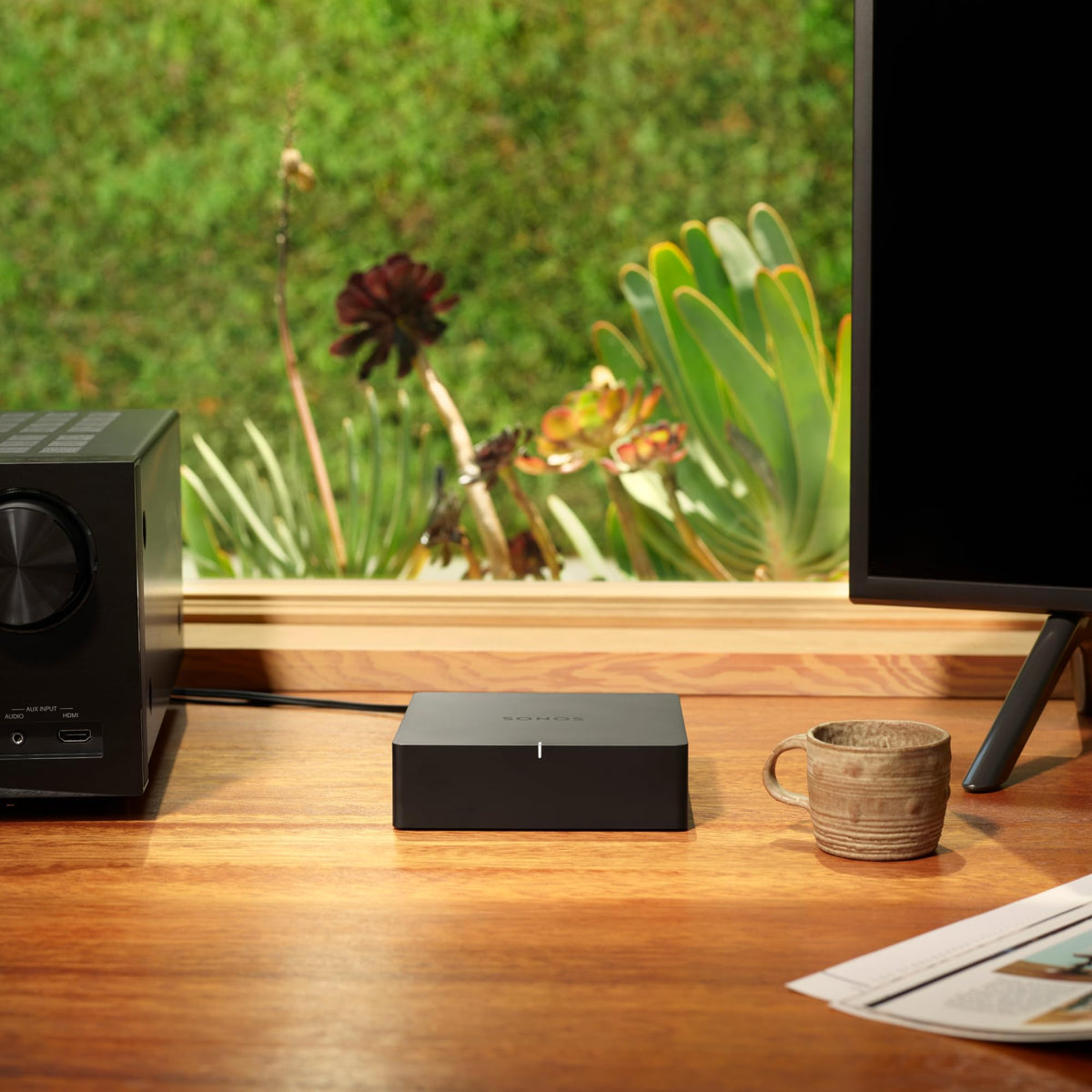 Sonos Port line-in lets you connect a phone or device to your stereo.